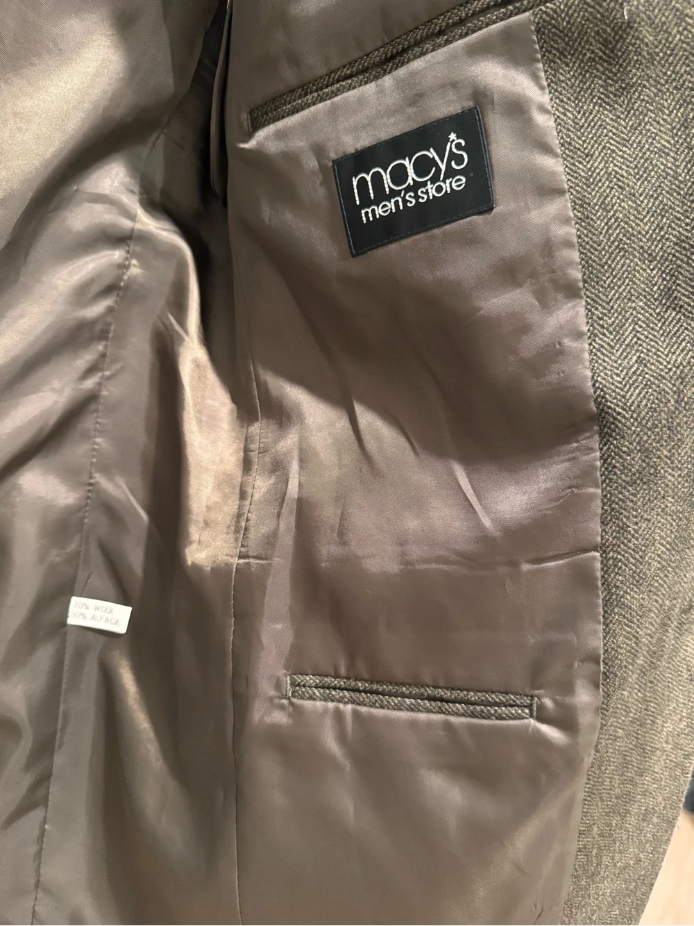 Club Room Macy’s Tweed Herringbone Blazer | Wool Alpaca Blend | Men’s 40 Long⁠